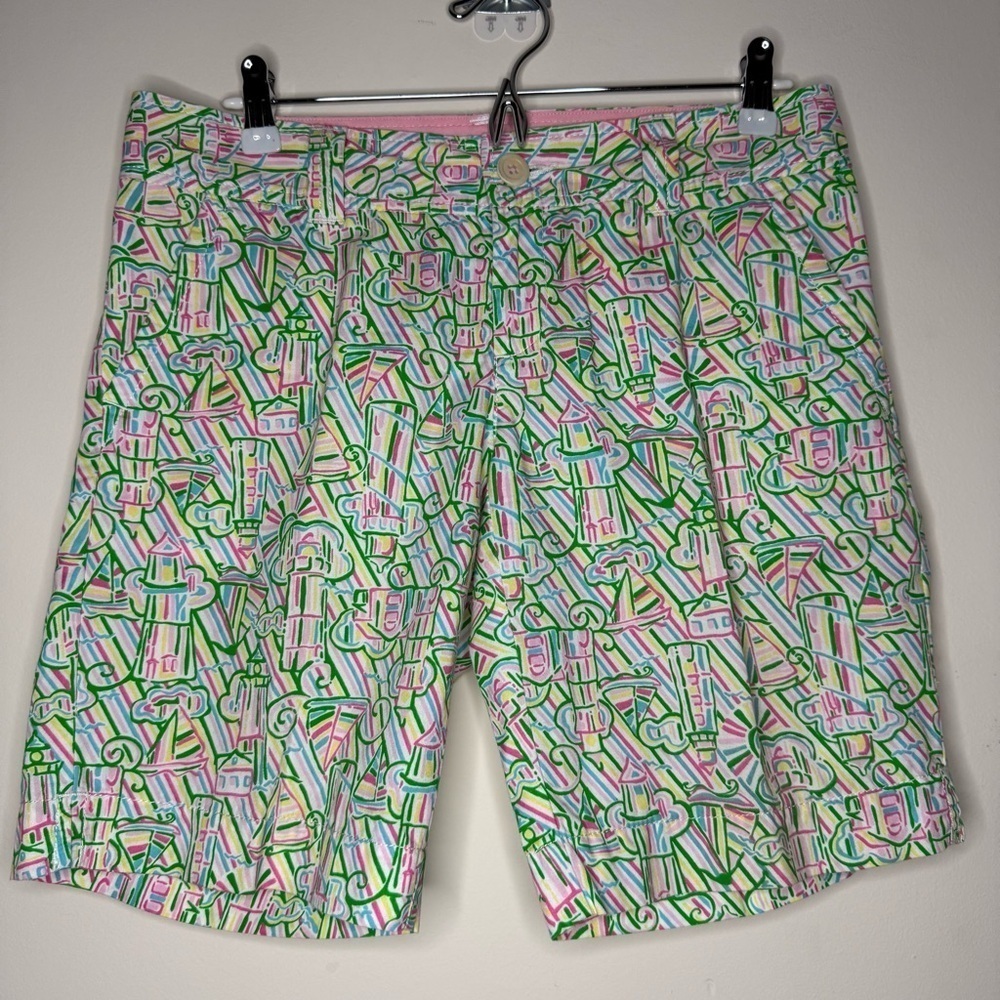LILLY PULITZER Colorful Print Resort Fit Summer Beach Bermuda 9.5” Inseam Shorts - Picture 8 of 13